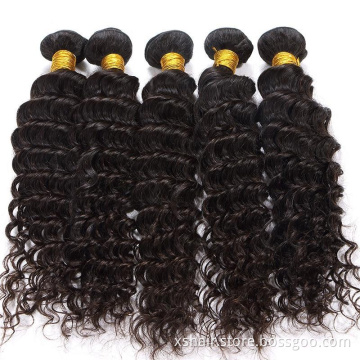 Unprocessed Human Hair Bundles Raw Virgin Cuticle Aligned Deep Curly Human Hair Weave Indian Hair Bundles